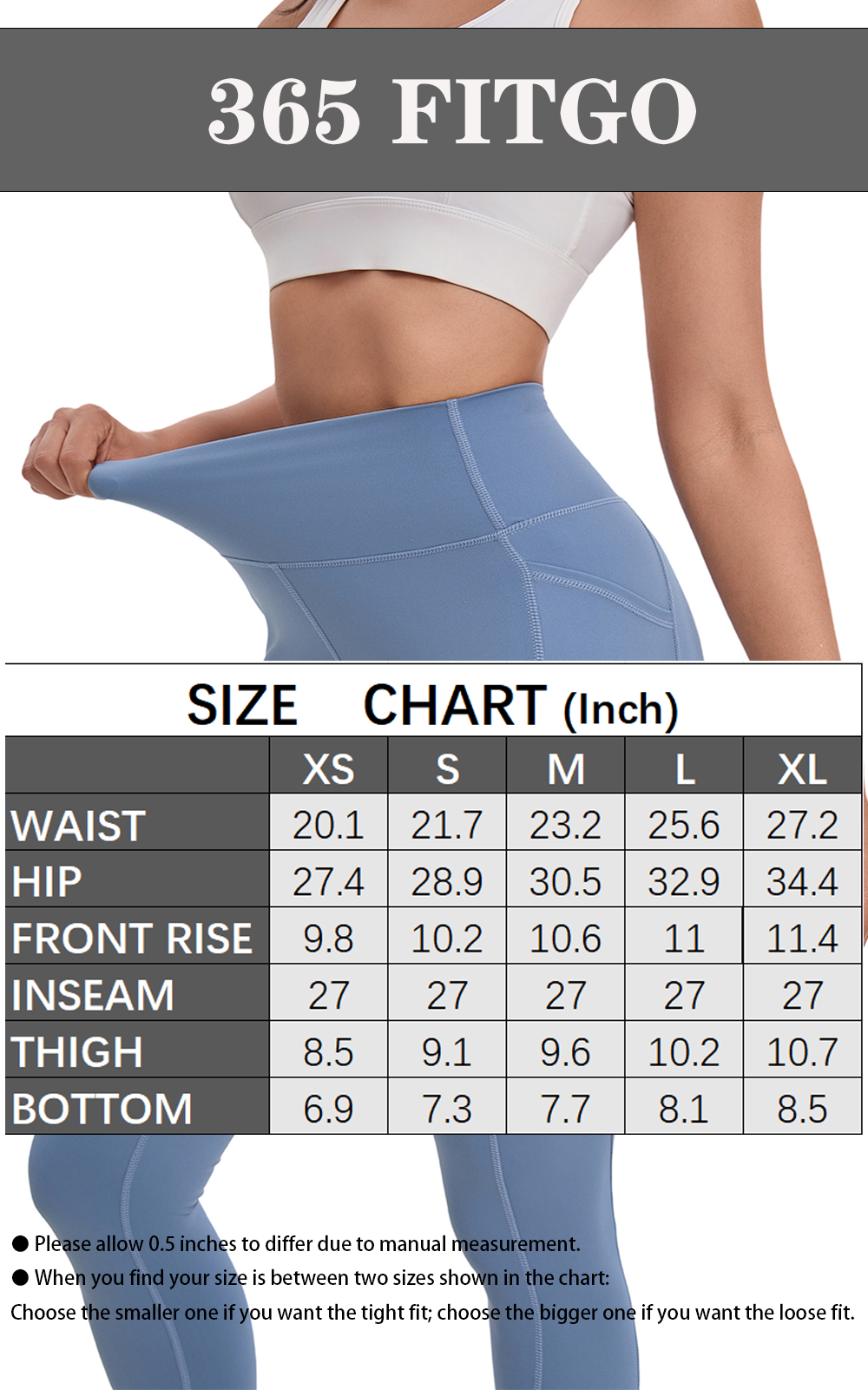 Leggings with Side Pockets 27"